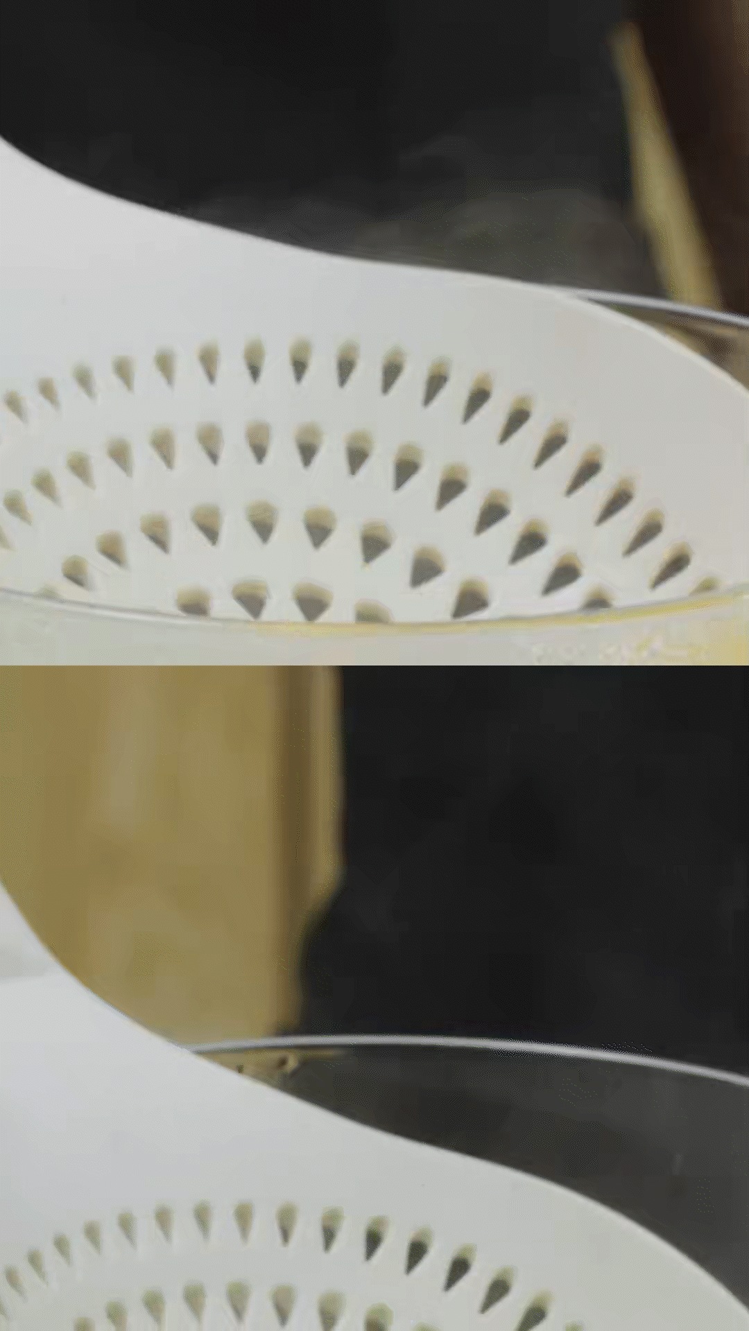 玉米筍對半切開、口蘑切片、豌豆去殼
