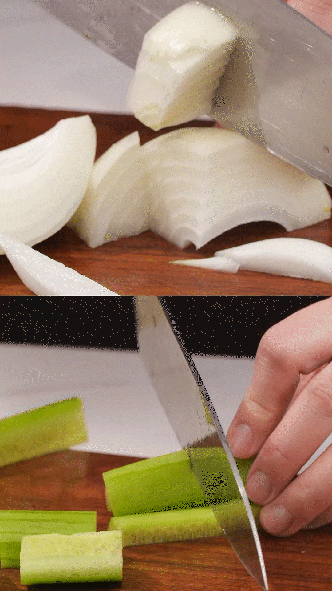 番茄、黃瓜、洋蔥切丁，用適量鹽殺水